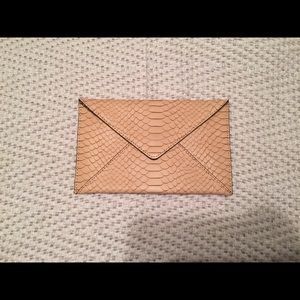 Loeffler Randall nude envelope clutch